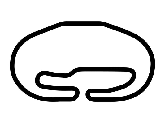 Texas Motor Speedway Roval Course Decal - White - 5cm