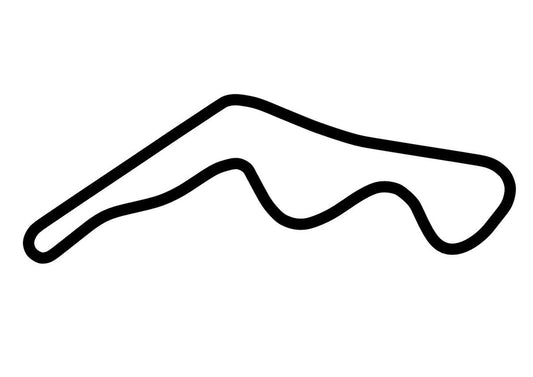 Mike Pero Motorsport Park 'B' Circuit Decal - White - 5cm