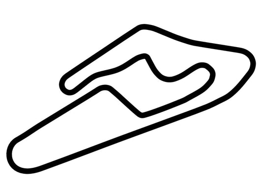 Mike Pero Motorsport Park GP Circuit Decal - White - 5cm