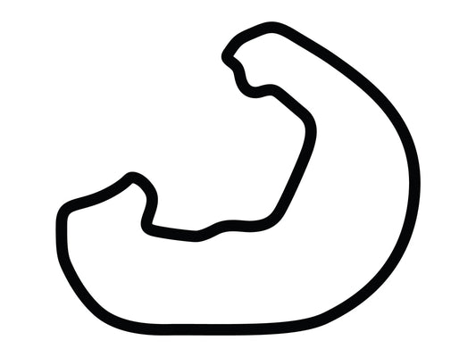Pocono Int'l Raceway South Option 1 Course Decal - White - 5cm