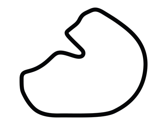 Pocono Int'l Raceway South Option 2 Course Decal - White - 5cm
