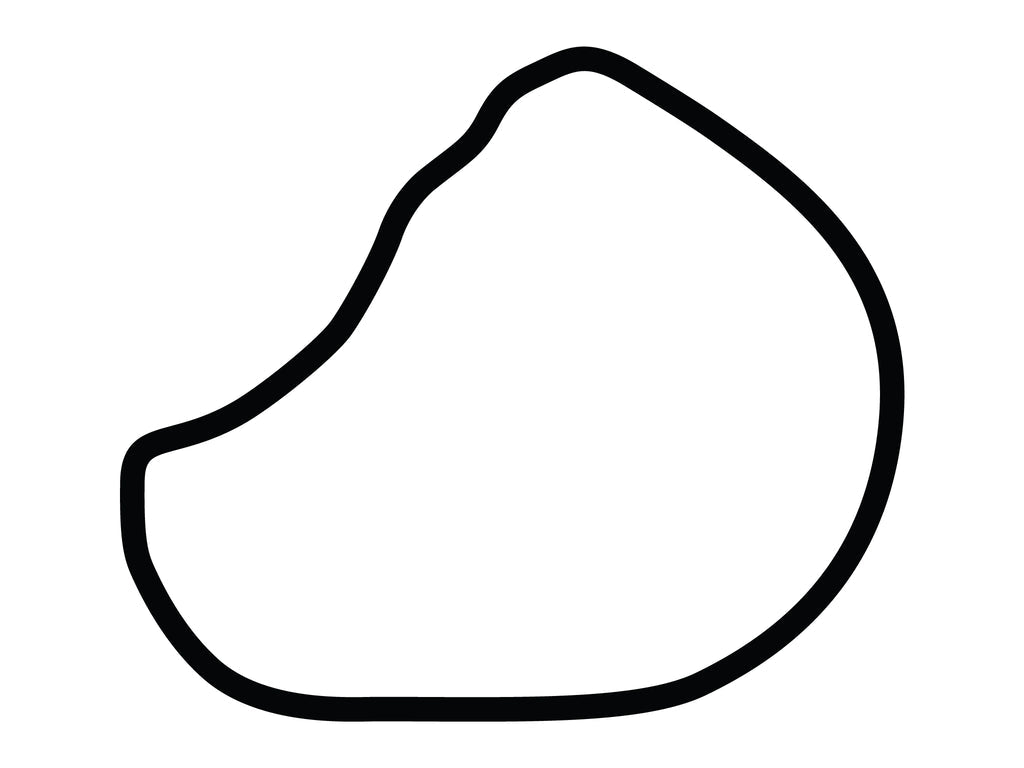 Pocono Int'l Raceway South Option 3 Course Decal - White - 5cm