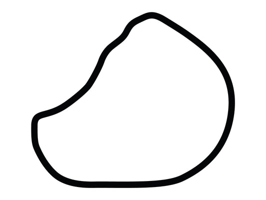 Pocono Int'l Raceway South Option 3 Course Decal - White - 5cm