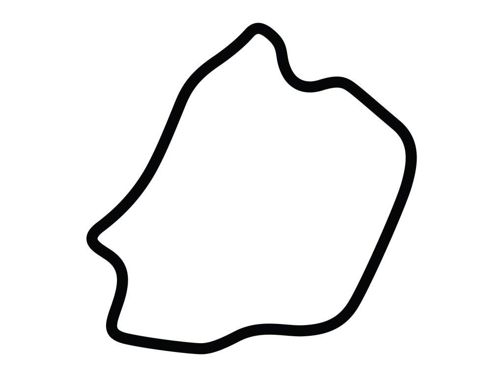 Pocono Int'l Raceway South Option 4 Course Decal - White - 5cm