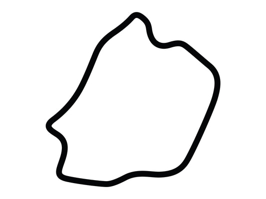 Pocono Int'l Raceway South Option 4 Course Decal - White - 5cm