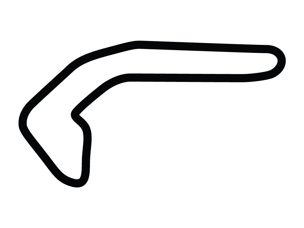 Daytona School Course Decal - White - 5cm