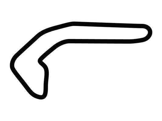 Daytona School Course Decal - White - 5cm