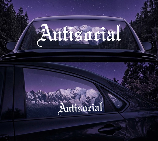 Antisocial Sticker - JDM Window Decal