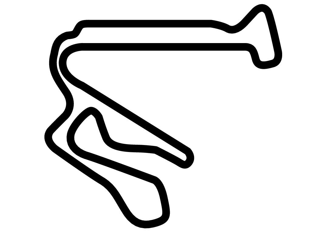 Sendai Hi-Land Raceway Decal - White - 5cm