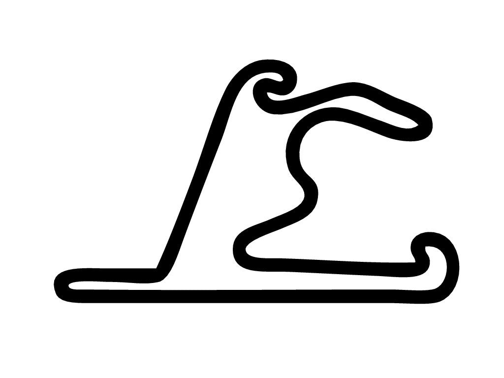Shanghai International Circuit Decal - White - 5cm