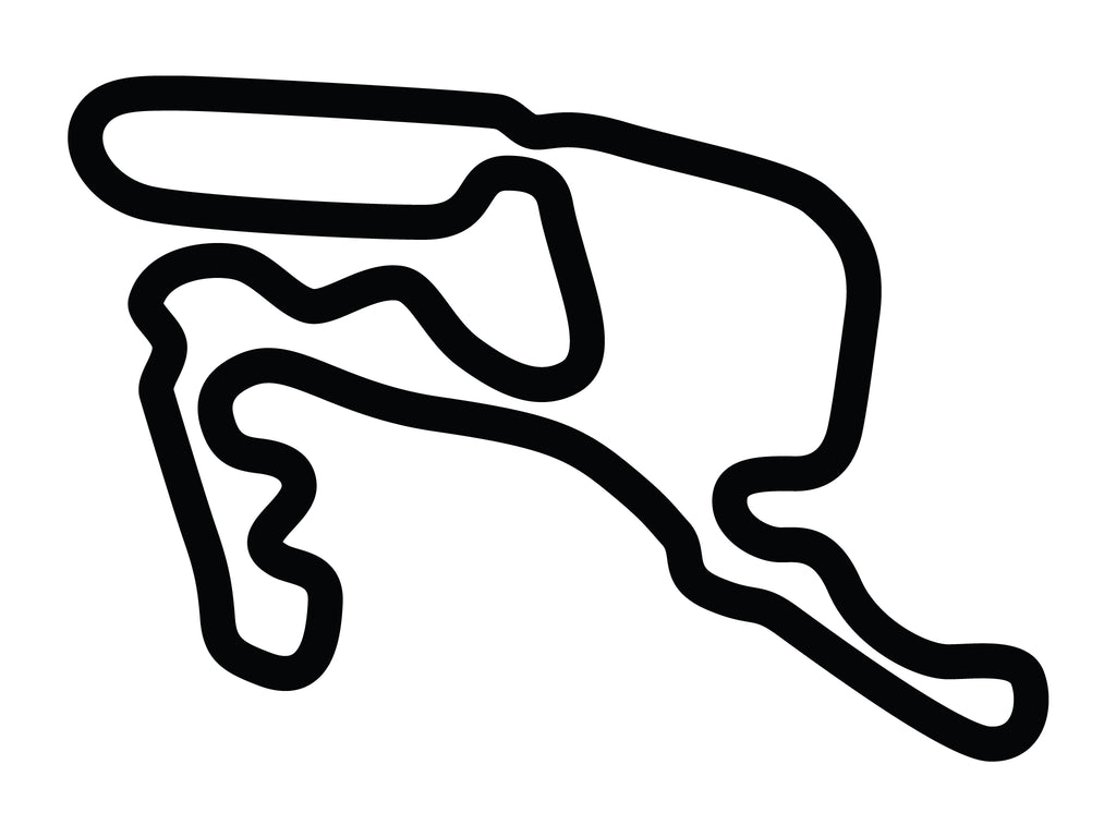 Summit Point Raceway Shenandoah Circuit Bike Decal - White - 5cm