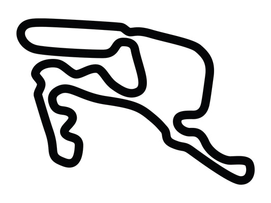 Summit Point Raceway Shenandoah Circuit Bike Decal - White - 5cm