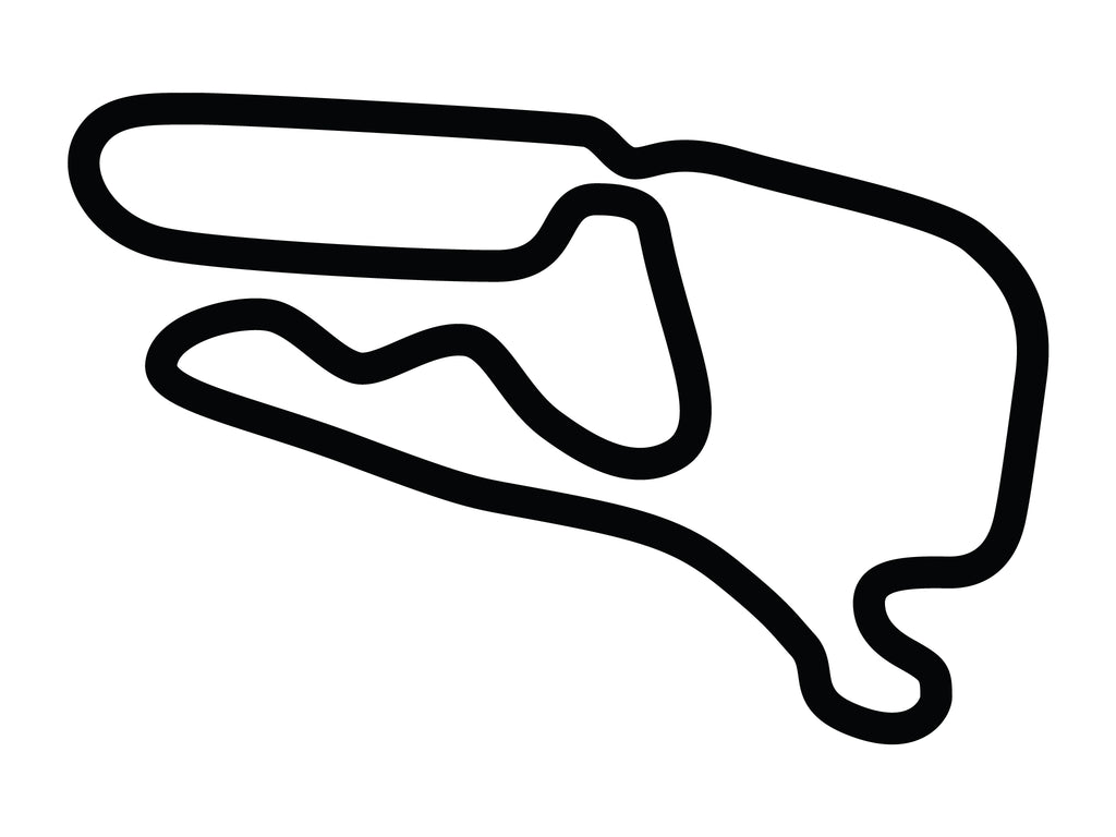 Summit Point Raceway Shenandoah Circuit Bike Competition Decal - White - 5cm