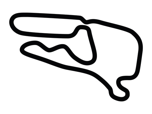 Summit Point Raceway Shenandoah Circuit Bike Competition Decal - White - 5cm