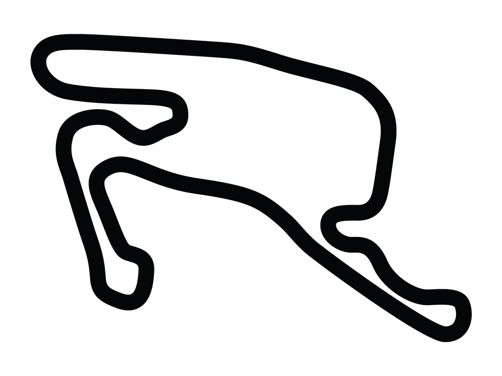 Summit Point Raceway Shenandoah DE Circuit Decal - White - 5cm