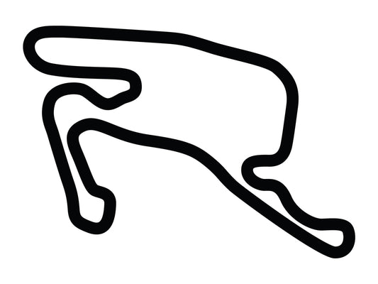 Summit Point Raceway Shenandoah DE Circuit Decal - White - 5cm