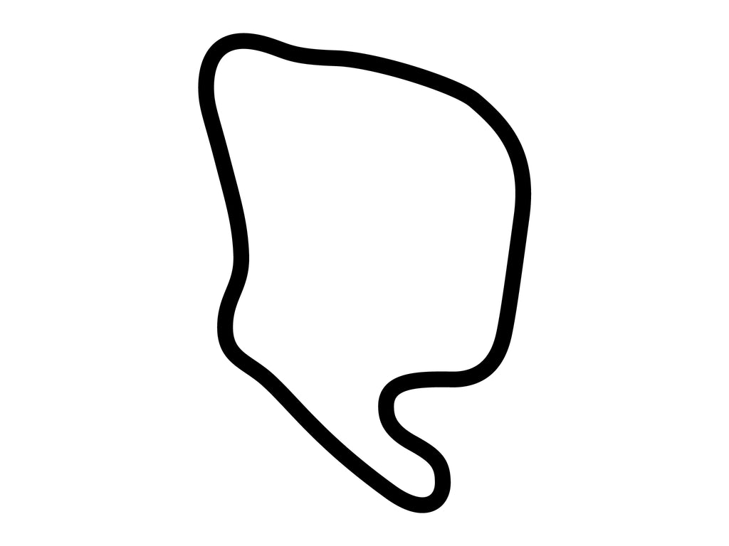 Summit Point Raceway Shenandoah Circuit Short Decal - White - 5cm