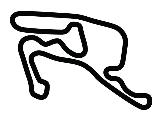 Summit Point Motorsports Park Shenandoah Circuit Decal - White - 5cm