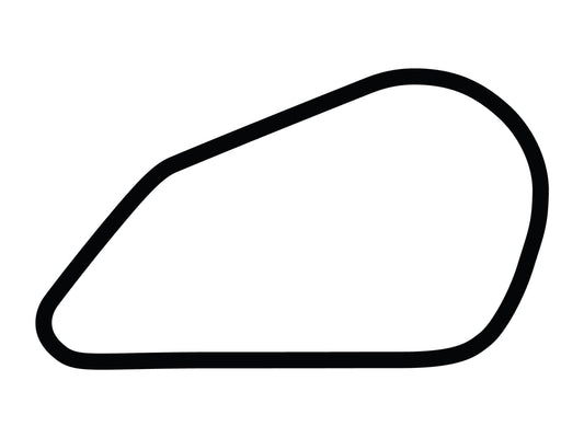 Putnam Park Short Road Course Decal - White - 5cm