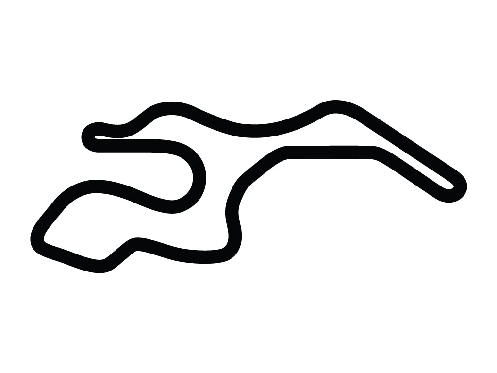 Sonoma Raceway (Infineon) Short Course Decal - White - 5cm