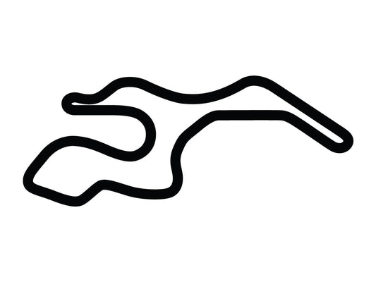 Sonoma Raceway (Infineon) Short Course Decal - White - 5cm
