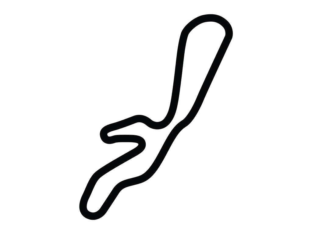 Qlispé Raceway Park Short Road Course Decal - White - 5cm