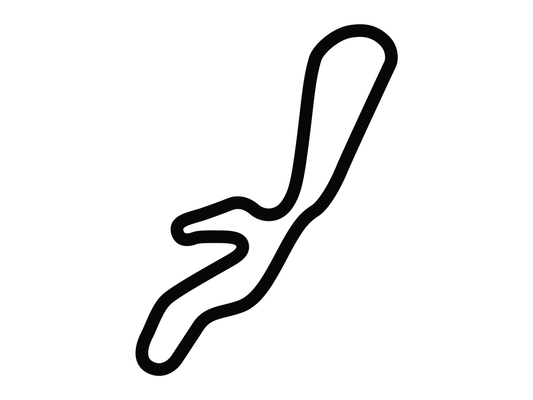 Qlispé Raceway Park Short Road Course Decal - White - 5cm
