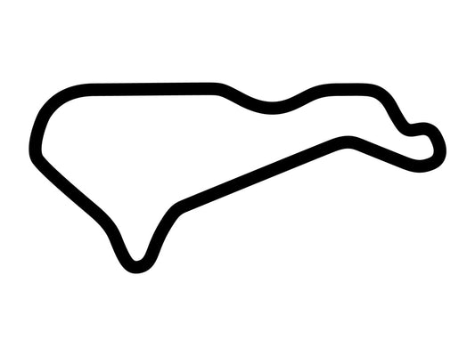GrandSport Speedway Decal - White - 5cm