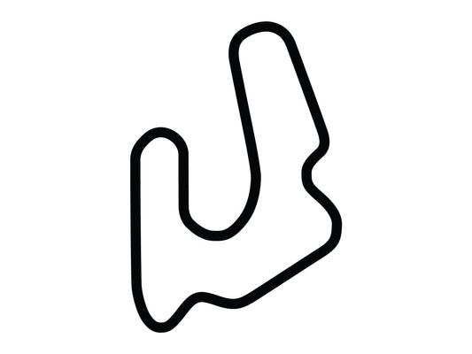 I-29 Speedway Short Course Decal - White - 5cm