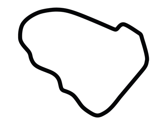 Road Atlanta Short Course Decal - White - 5cm