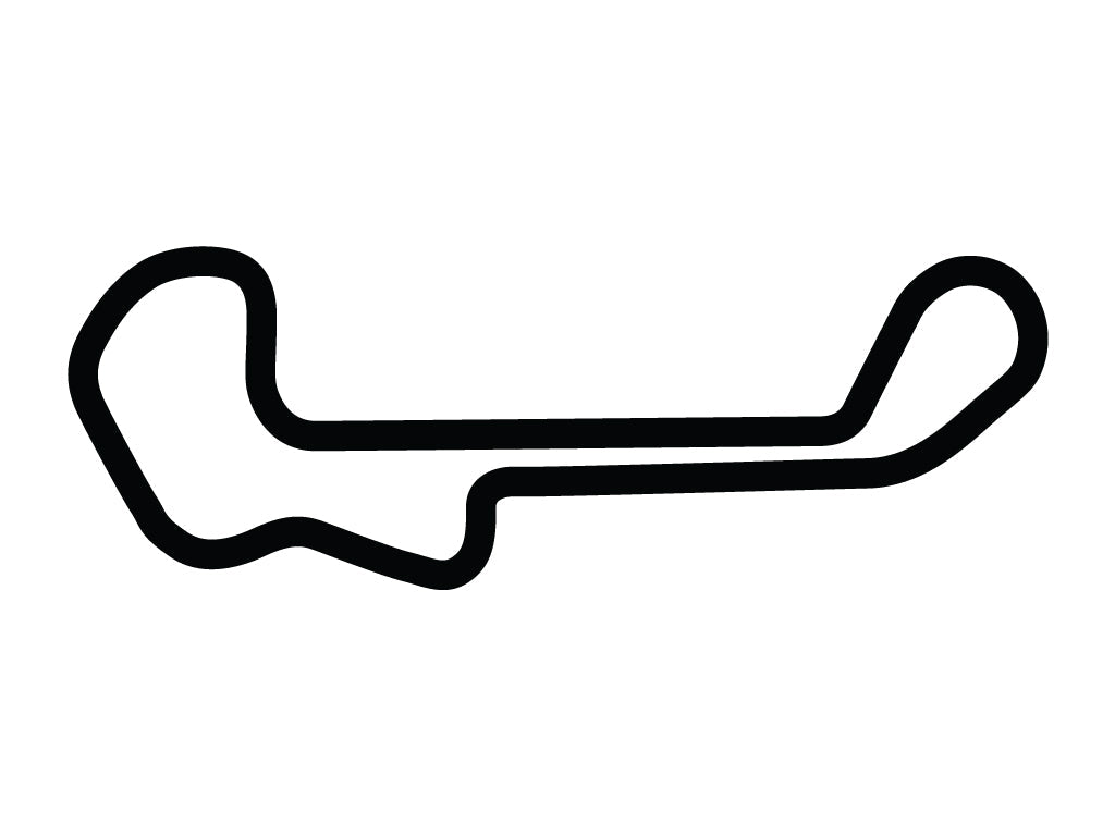 Barber Motorsports Park Short Circuit Decal - White - 5cm