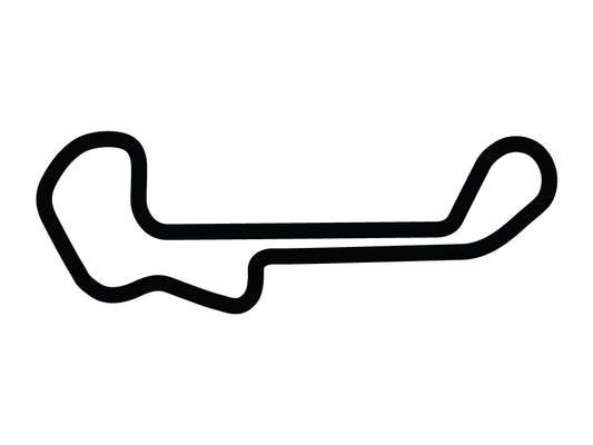 Barber Motorsports Park Short Circuit Decal - White - 5cm
