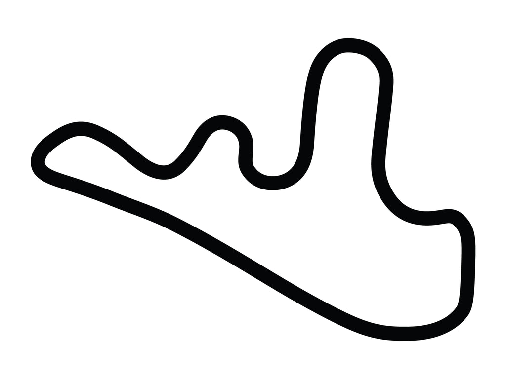 Thompson Motor Speedway Short Decal - White - 5cm