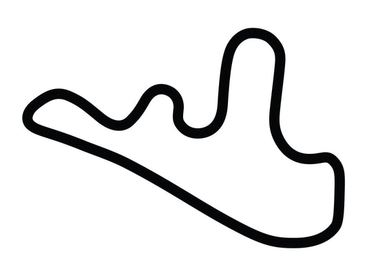Thompson Motor Speedway Short Decal - White - 5cm