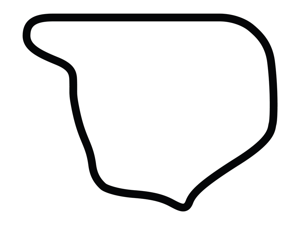 Nelson Ledges Short Course Decal - White - 5cm