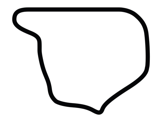 Nelson Ledges Short Course Decal - White - 5cm