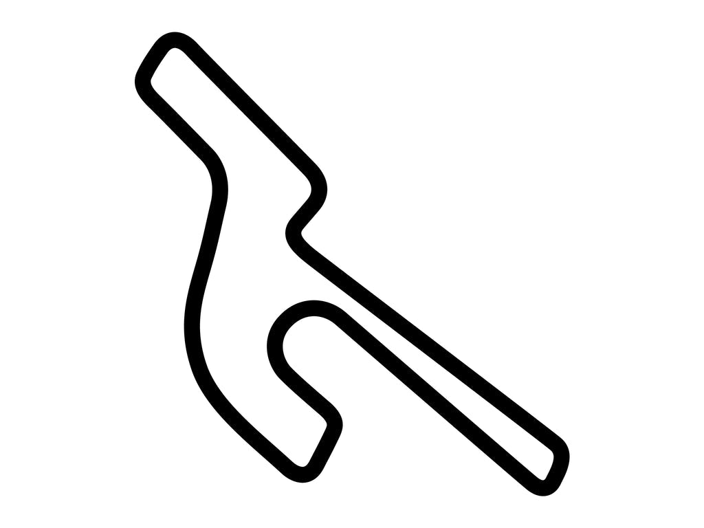 Eagles Canyon Raceway Short Decal - White - 5cm