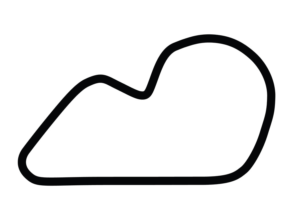 Putnam Park Short Road Course with Chicane A Decal - White - 5cm