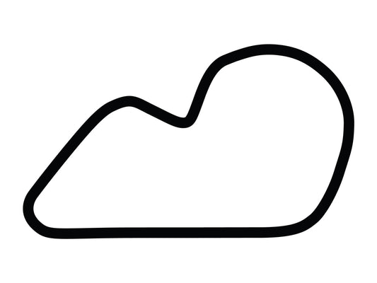 Putnam Park Short Road Course with Chicane A Decal - White - 5cm