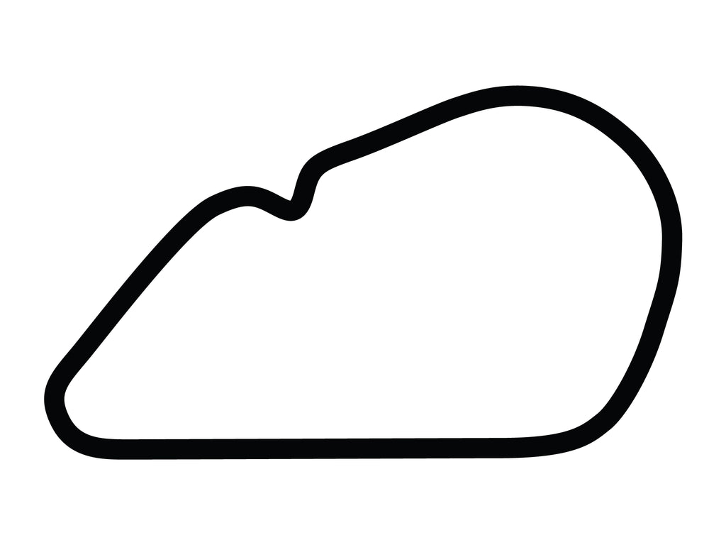 Putnam Park Short Road Course with Chicane B Decal - White - 5cm