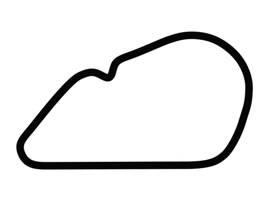 Putnam Park Short Road Course with Chicane B Decal - White - 5cm