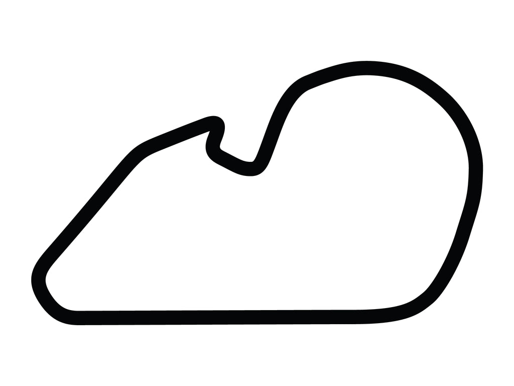 Putnam Park Short Road Course with Chicane C Decal - White - 5cm