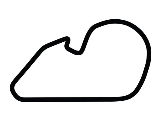 Putnam Park Short Road Course with Chicane C Decal - White - 5cm