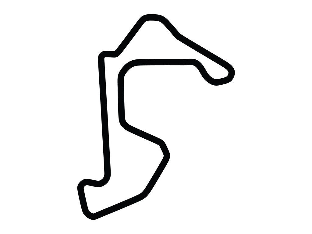 Autobahn Country Club South Circuit Decal - White - 5cm