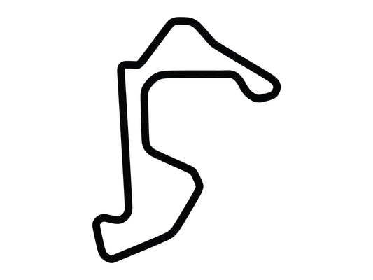 Autobahn Country Club South Circuit Decal - White - 5cm