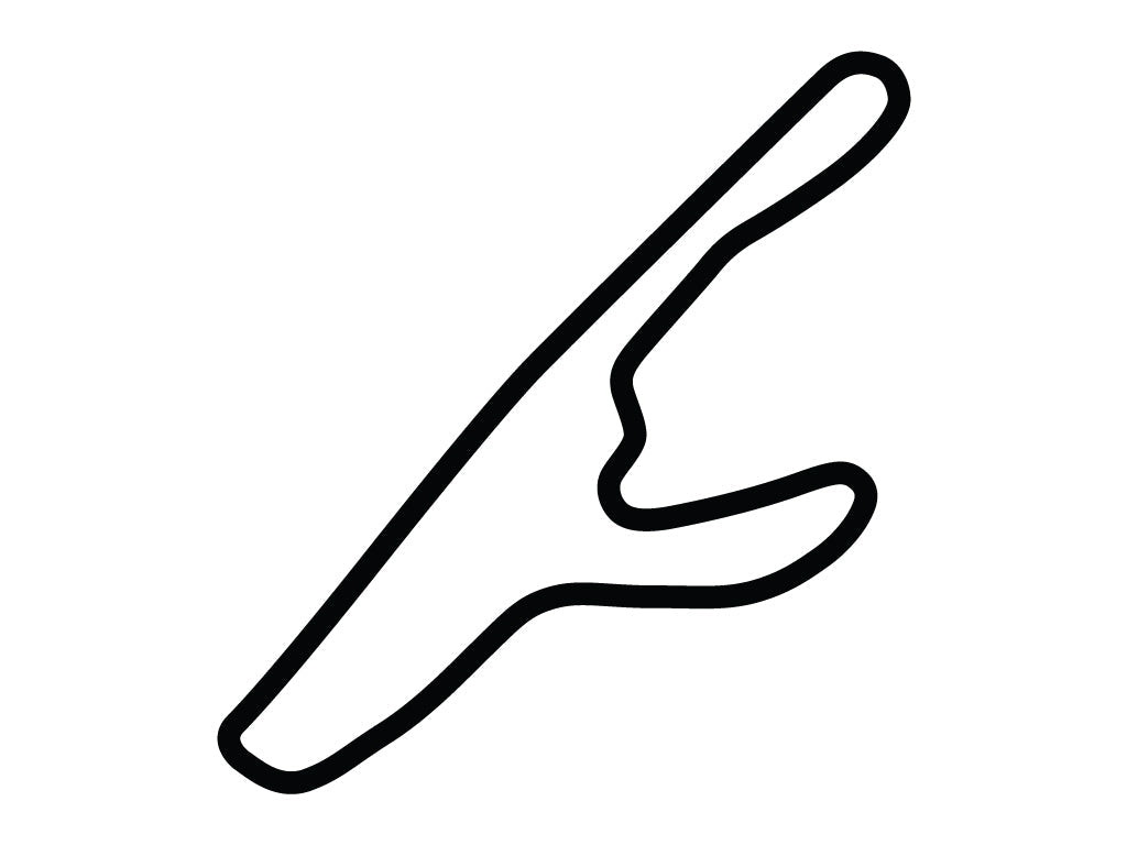 Virginia International Raceway South Course Decal - White - 5cm
