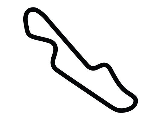 Pittsburgh International Race Complex South Course Decal - White - 5cm