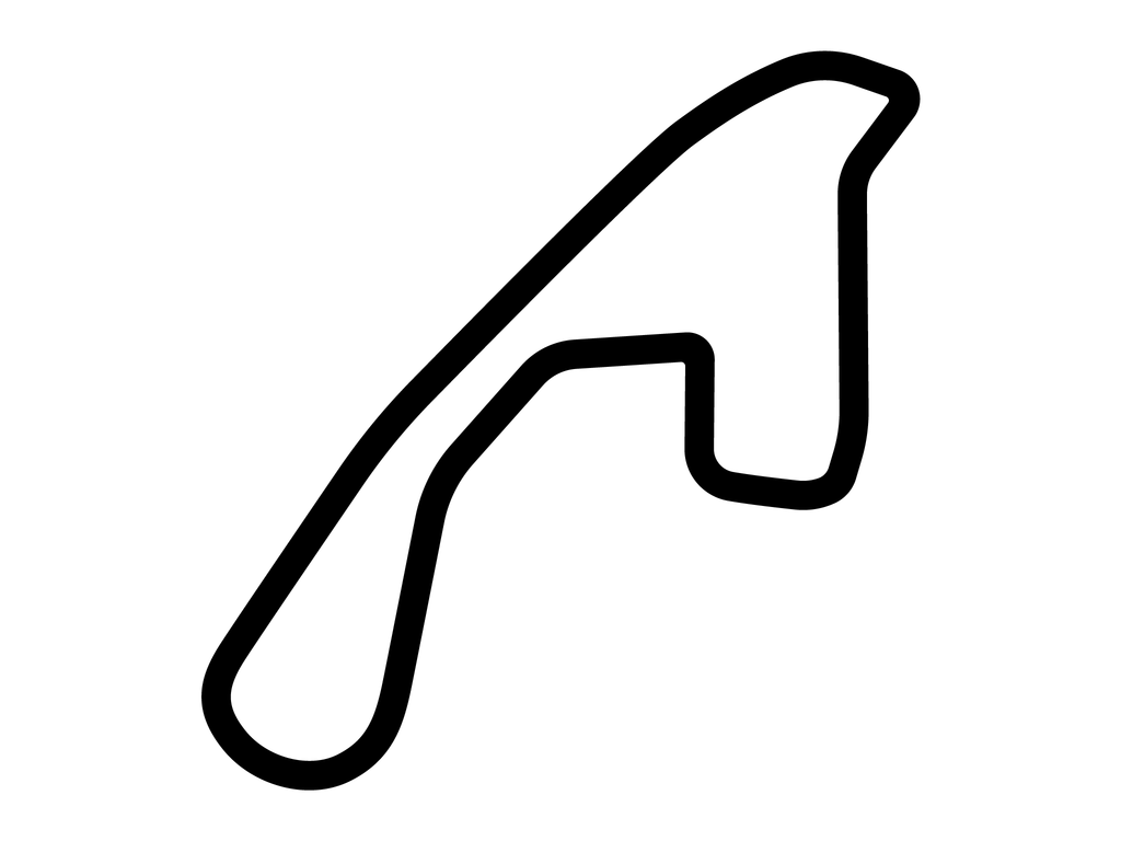 Yas Marina South Circuit Decal - White - 5cm