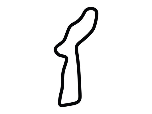 Oregon Raceway Park South Course Decal - White - 5cm