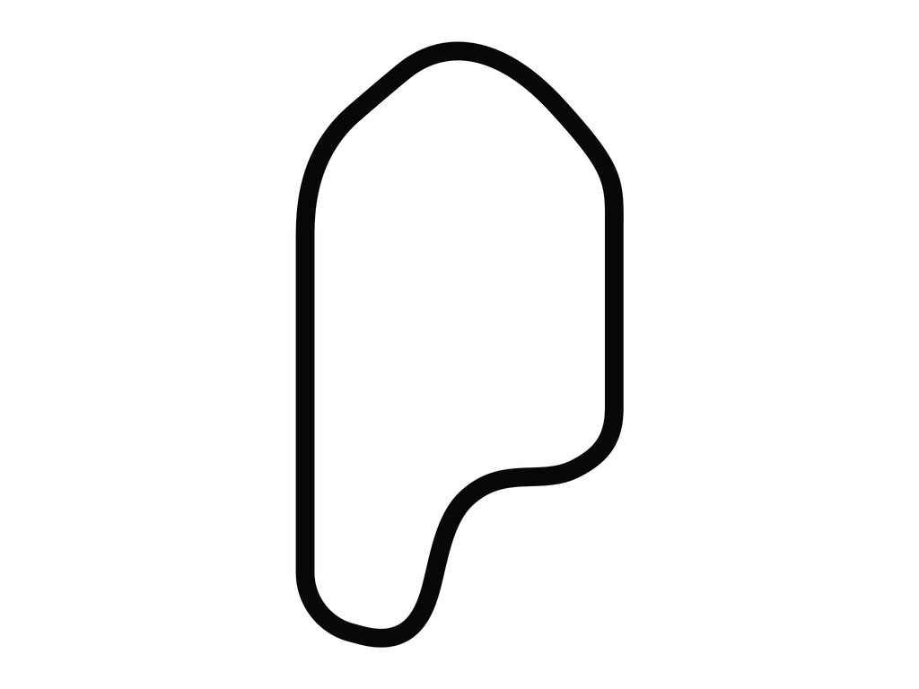 The Podium Club South Course with Chicane Decal - White - 5cm